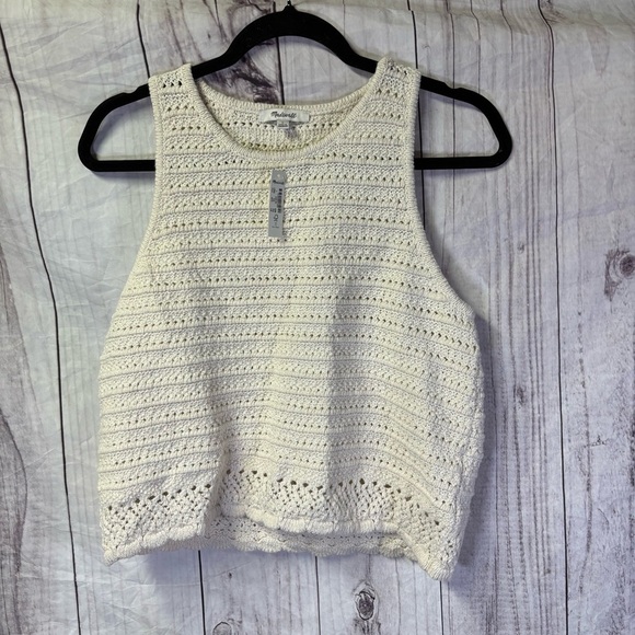 Madewell Tops - Madewell Kellen Crocheted Sweater Tank Top Size Large NWT